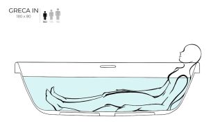 Ванна из искусственного камня Salini Greca In S-Stone 104821MRF 180x80см RAL полностью