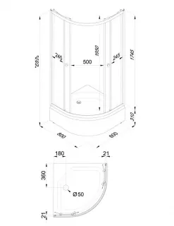 Душевой уголок Triton Вельвет Щ0000064625 80x80 см профиль белый стекло матовое