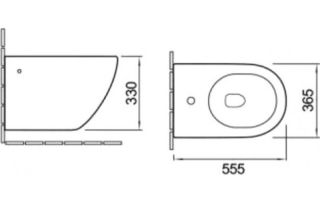 Биде подвесное SantiLine SL-5058MB чёрный матовый