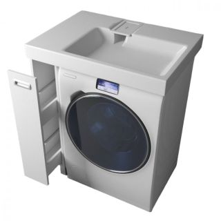 Напольная тумба с раковиной Эстет Riga Luxe ФР-00009660 Л 80см один выдвижной ящик белый