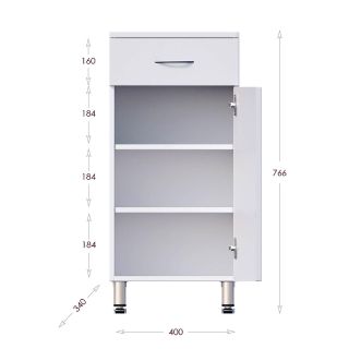 Полупенал напольный Onika Каприз 404013 40 см белый