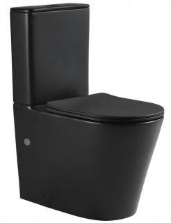 Унитаз напольный SantiLine SL-5026MB безободковый чёрный матовый