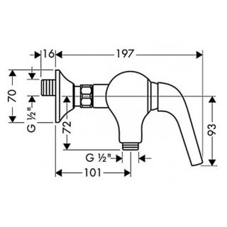 Смеситель для душа Hansgrohe Terrano 37600810 хром