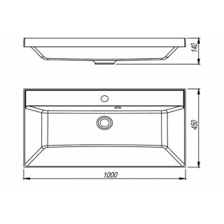 Раковина Style Line Asti СС-00002477 100 см антрацит