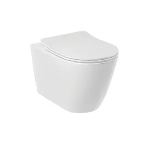 Подвесной унитаз Kludi Resa R 23WCSET43 безободковый смыв торнадо белый