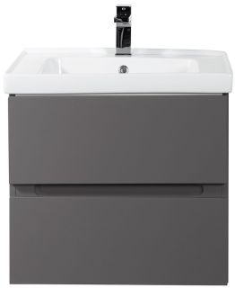 Подвесная тумба под раковину Art&Max Techno 60см смоки софт AM-Techno-600-2C-SO-ZB815