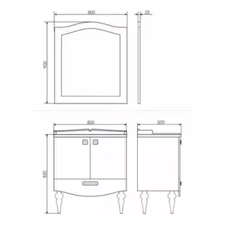 Тумба с раковиной Comforty Монако 00004136578 80 см белый
