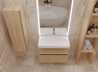 Раковина подвесная Armadi Art Flat 80см белый 859-080