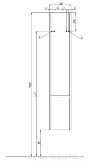 Шкаф Акватон Капри правосторонний бетон пайн 1A230503KPDAR