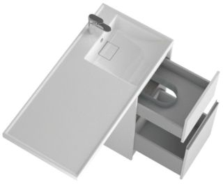 Тумба под стиральную машину Акватон Лондри 40см белый 1A236001LH010