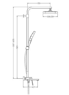 Душевая стойка Raglo R51.24.09 графит
