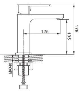 Смеситель для раковины Shevanik S9701 хром