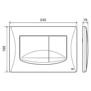 Панель механ. двойная RIVER DUAL, пластик, хром матовый, Oliveira