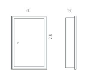 Зеркало-шкаф Corozo Толедо 50 SD-00001391 50х75
