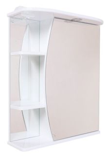 Шкаф-зеркало с подсветкой Onika Луна 205521 правый 55см белый