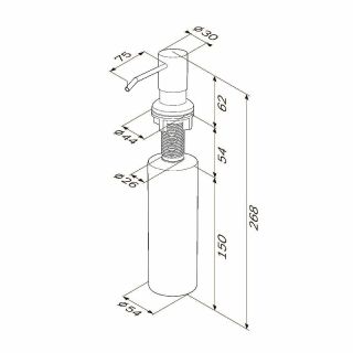 Дозатор для жидкого мыла AM.PM X-Joy A8437122 Черный