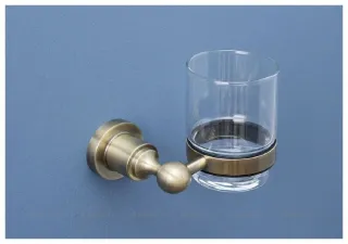 Стакан с держателем Aquanet 189265 бронза