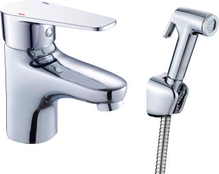 Смеситель для раковины Orange Otto M22-022cr с гигиеническим душем