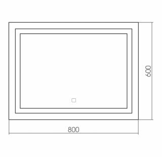 Зеркало Silver Mirrors Livia Neo 80см белый LED-00002412