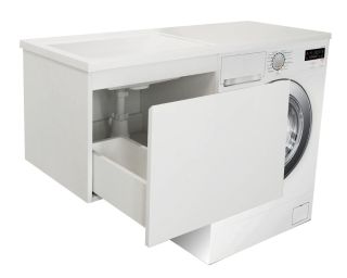 Подвесная тумба под раковину Эстет Dallas Luxe ФР-00002305 Л/П 115см один ящик белый