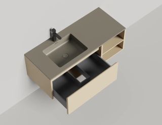 Подвесная тумба Salini Domino 27D112ONA 120см эмаль с открытой полкой Onda Plus