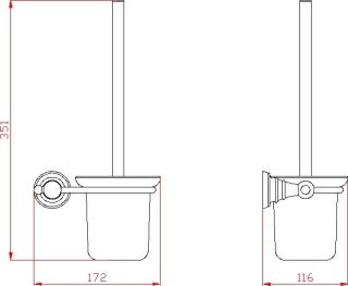 Ёршик для унитаза Sapho Diamond хром 1317-08
