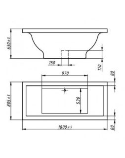 Ванна из искусственного камня Фэма Стиль Айсберг 180x80.5 см
