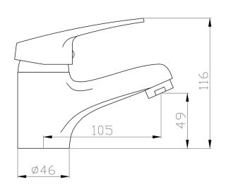 Смеситель для раковины Agger Exact A2102100