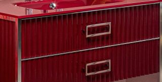 Тумба под раковину Armadi Art Monaco 100см бордо/хром 866-100-RCR