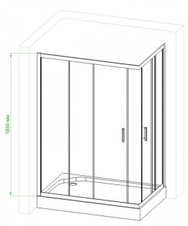 Душевой уголок Royal Bath HKD 120x80см белый RB8120HPD-C