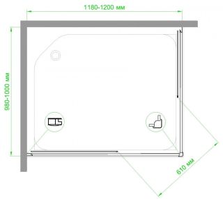 Душевой уголок Royal Bath HPD 120x100см белый RB1120HPD-T