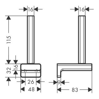 Держатель туалетной бумаги Hansgrohe AddStoris 41756140