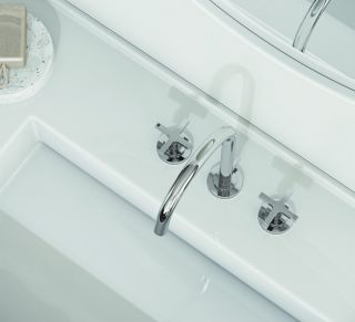 Смеситель для раковины Kludi Nova Fonte Classic на три отверстия хром 201430520