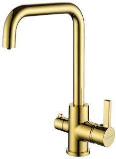 Смеситель для кухни Paulmark Logas Lo213021-G золото