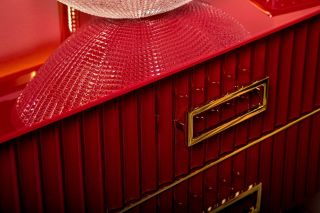 Тумба под раковину Armadi Art Monaco 80см бордо/золото 867-080-RG