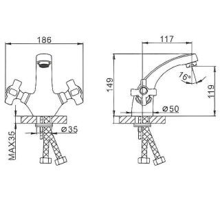 Смеситель для раковины Frap F1024 Хром