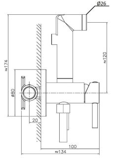 Orange Karl M05-888b смеситель скрытого монтажа с внутренней частью и гиг.душем