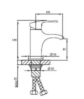 Смеситель для раковины Frap F1069 хром