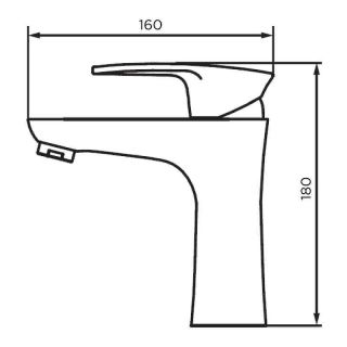 Смеситель для раковины Dorff Alpha D9021000BL