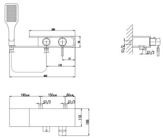 Смеситель для душа Rav Slezak Murray  MU080.5/1 хром