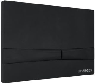 Кнопка смыва Berges Novum soft touch чёрный 040055