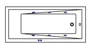 Гидромассажная ванна Whitecross Wave Slim 0111.170070.100.SOFT.GL 170x70см Soft золото