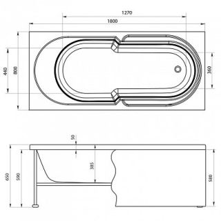 Каркас сварной для акриловой ванны Aquanet Grenada 180x80
