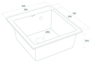 Мойка кухонная Paulmark Kante PM104651-DG графит
