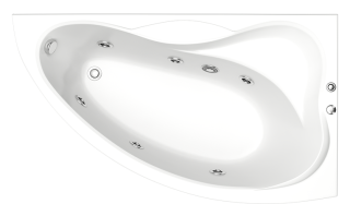 Акриловая ванна Bas Вектра 150x90 см правая без гидромассажа