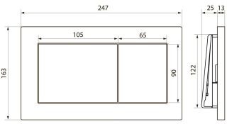 Клавиша смыва Point Ника PN44081W белый