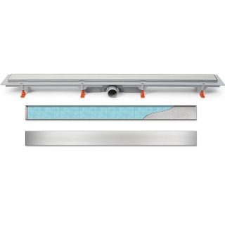 Душевой лоток Veconi Klasik N 550 V550KN с решеткой Хром глянцевый под плитку