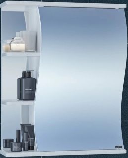 Зеркальный шкаф СанТа Волна 101014 60см правый белый