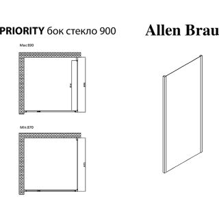 Боковая стенка Allen Brau Priority 3.31017.BA серебро браш