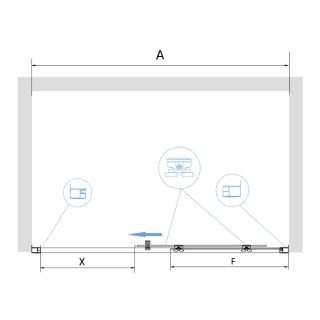 Душевая дверь RGW Passage PA-14B 150x195см чёрный 41081415-14